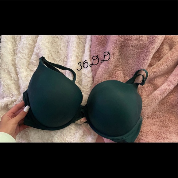 Dark green Victoria’s Secret Pink Push-up bra SIZE-36DD - Picture 1 of 1